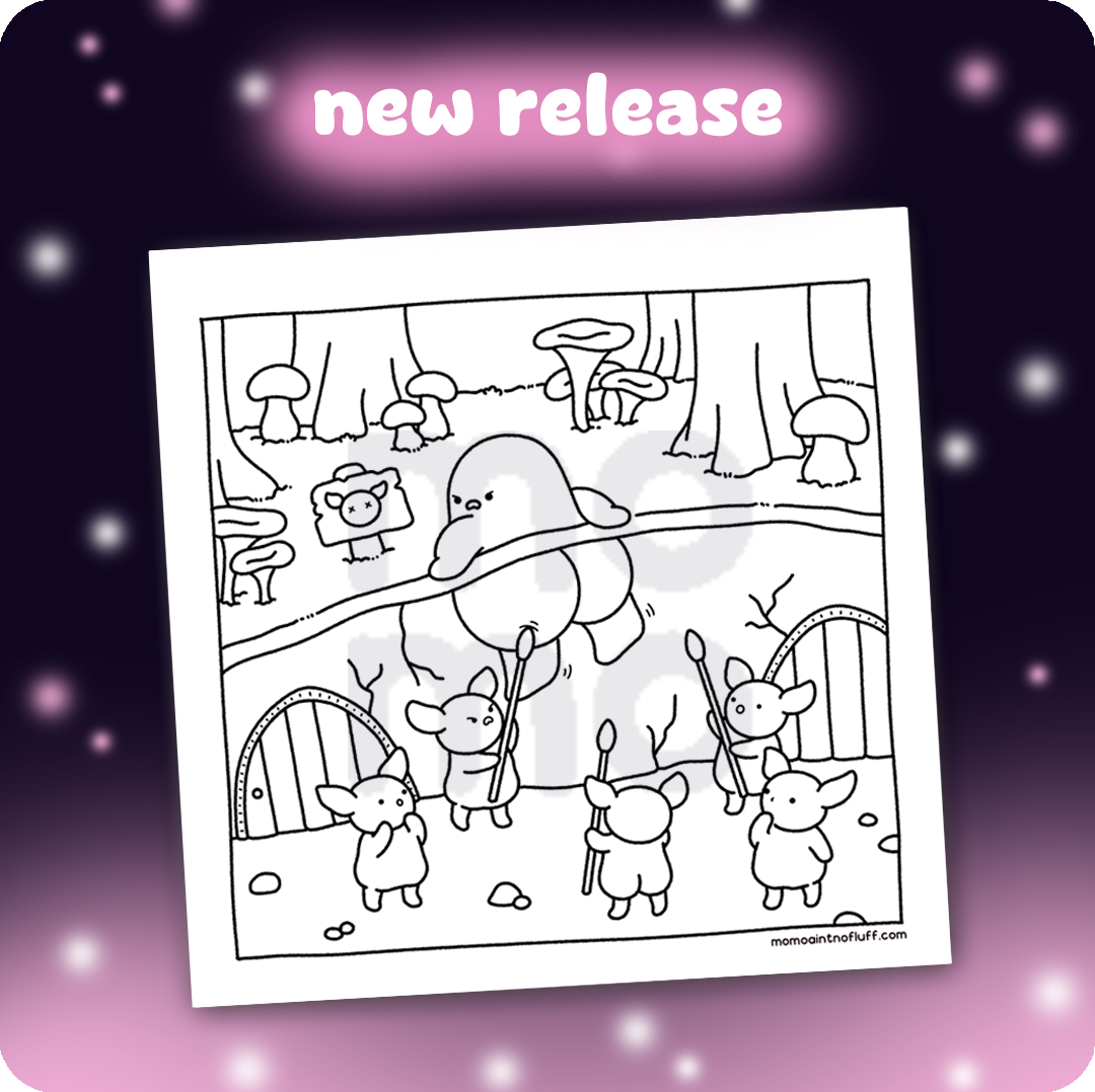 *DIGITAL* Fluffy Dreams • coloring book