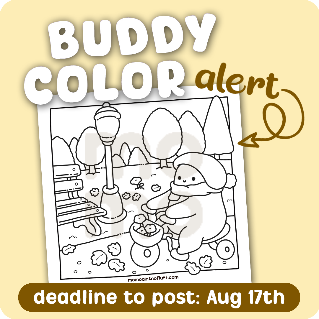 autumn ride • coloring page (buddy color)