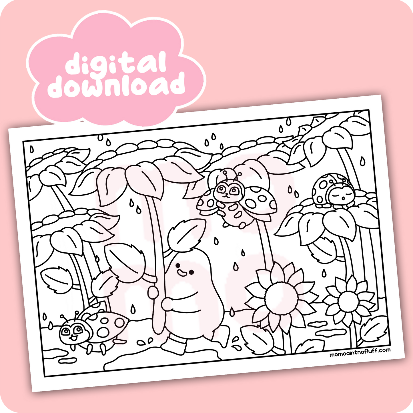 momo & the ladies • coloring page