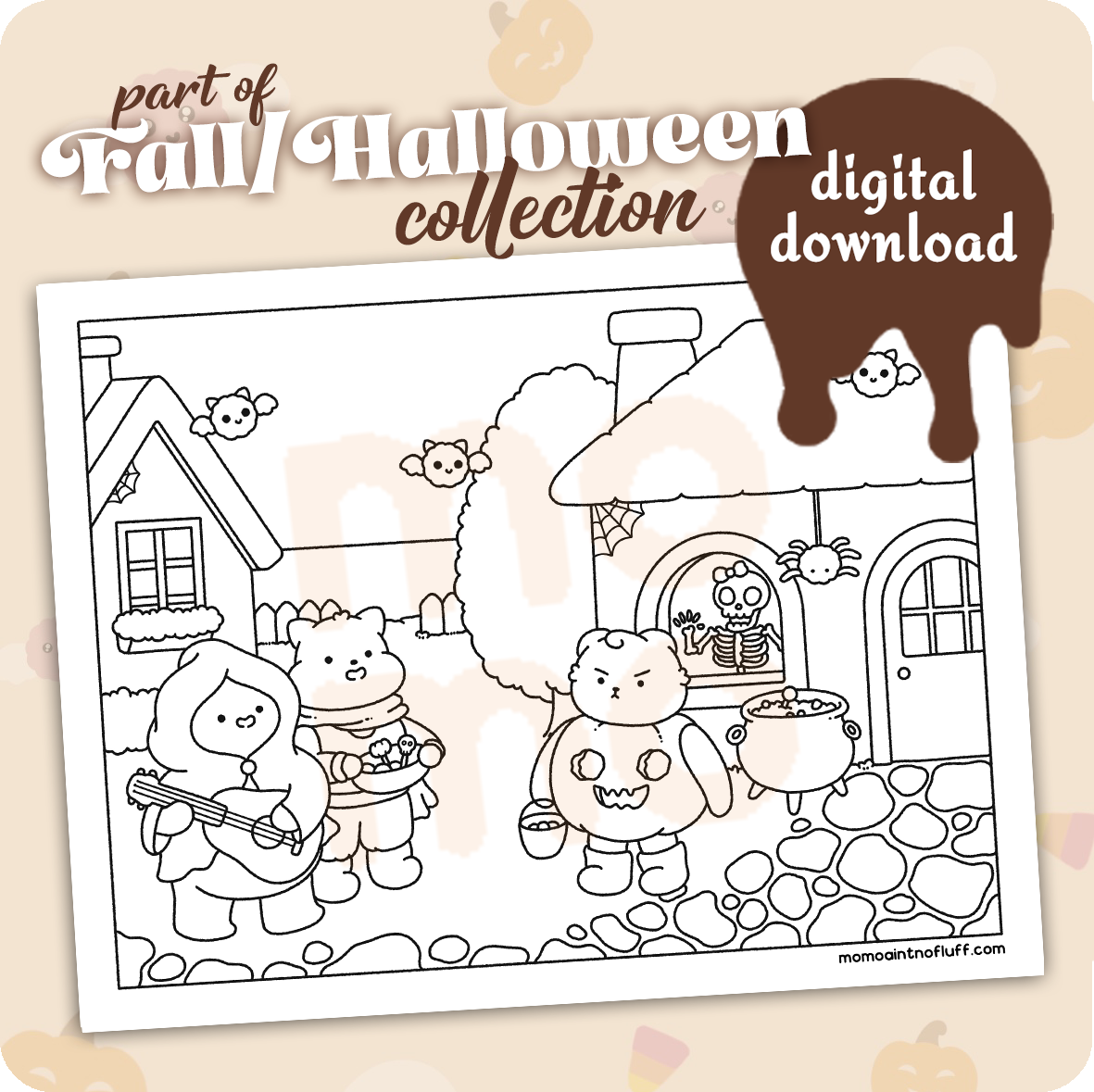 trick or trick • coloring page