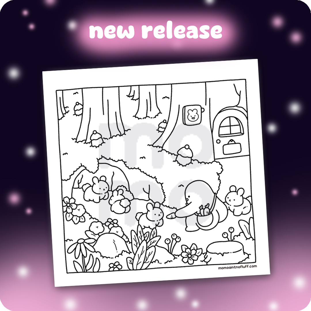 *DIGITAL* Fluffy Dreams • coloring book