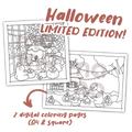 Cozy Halloween [LIMITED EDITION] • 2 coloring pages