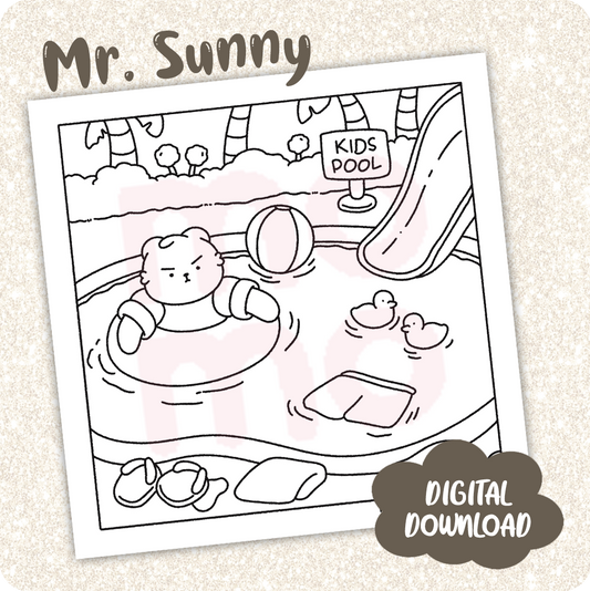 Mr. Sunny • coloring page