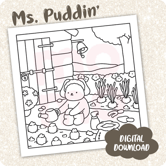 Ms. Puddin' • coloring page