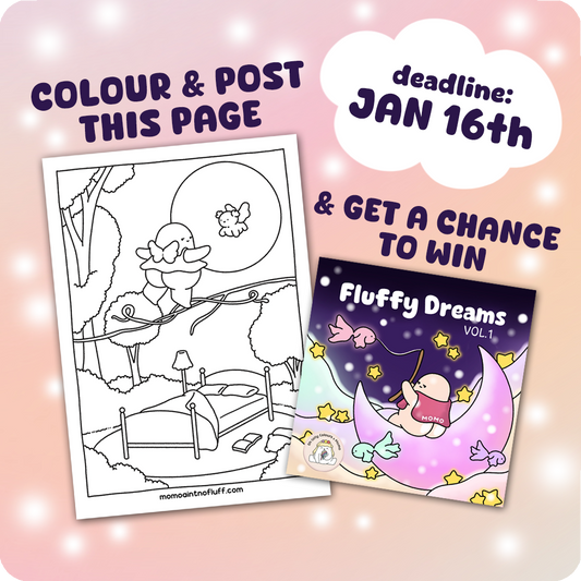 Fluffy Dreams coloring challenge