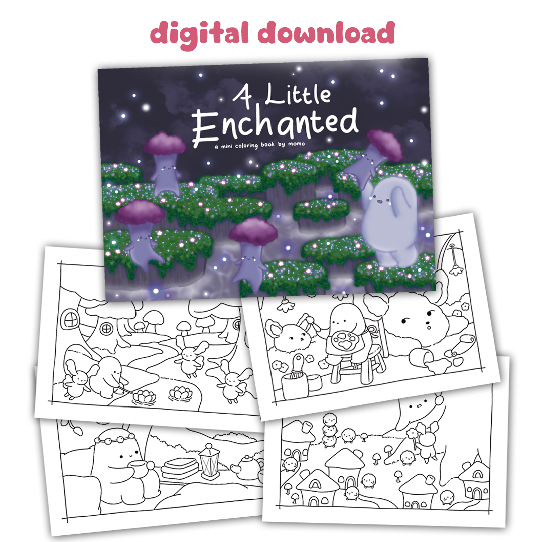 *DIGITAL* A Little Enchanted • mini coloring book