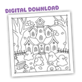 Haunted house • coloring page