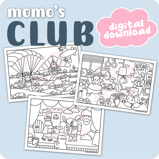 momo's club bundle • coloring pages