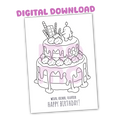 happy birthday • coloring card