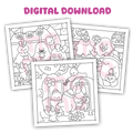 Pretty Halloween bundle • 3 coloring pages