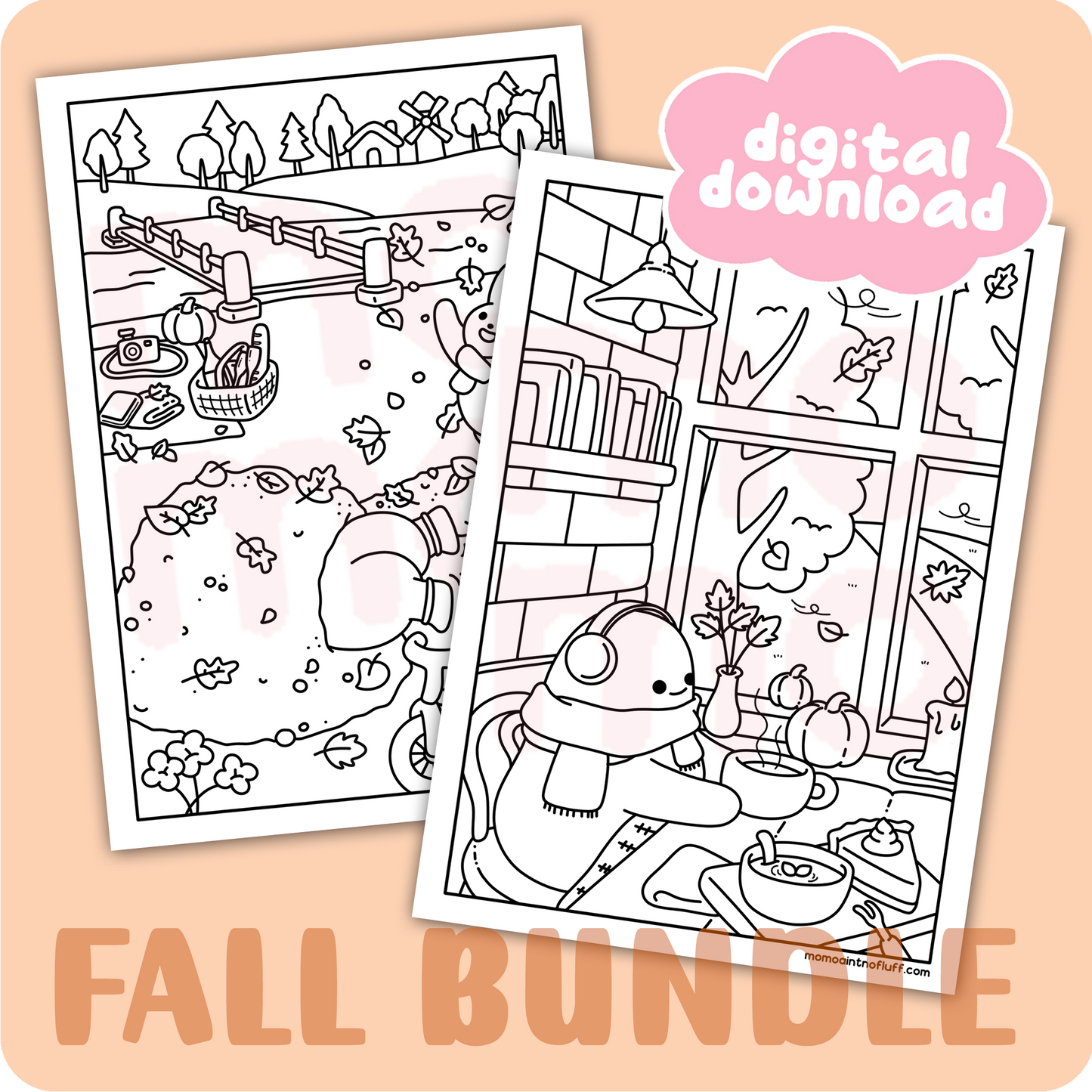 Fall / Autumn bundle • coloring pages