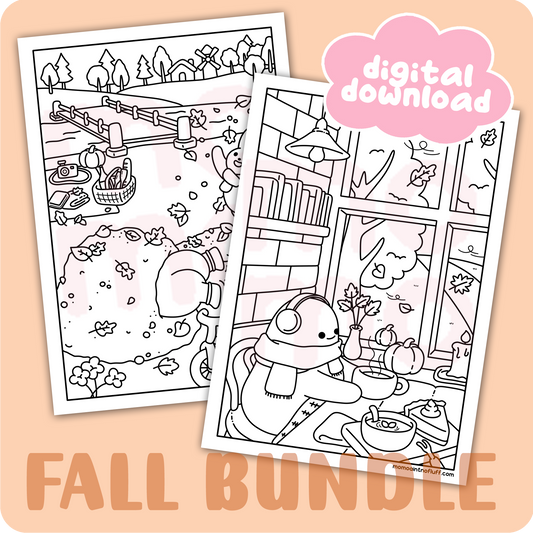 Fall / Autumn bundle • coloring pages