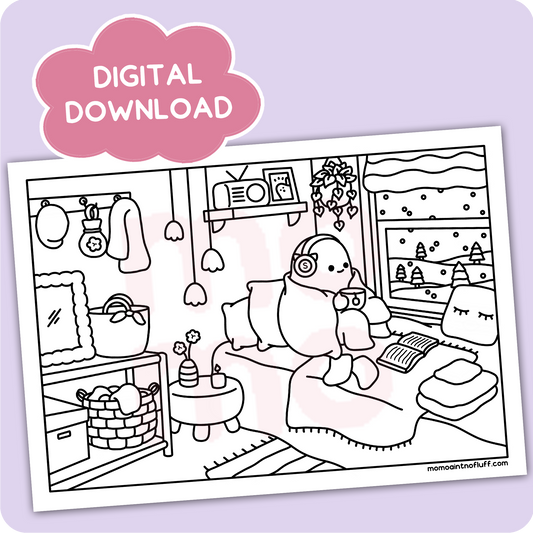 digital printable download • daydream coloring doodle