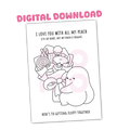 I Love You • coloring card