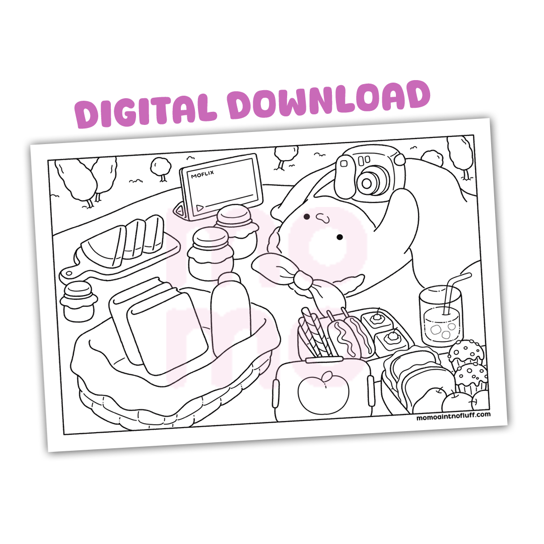 me time • coloring page