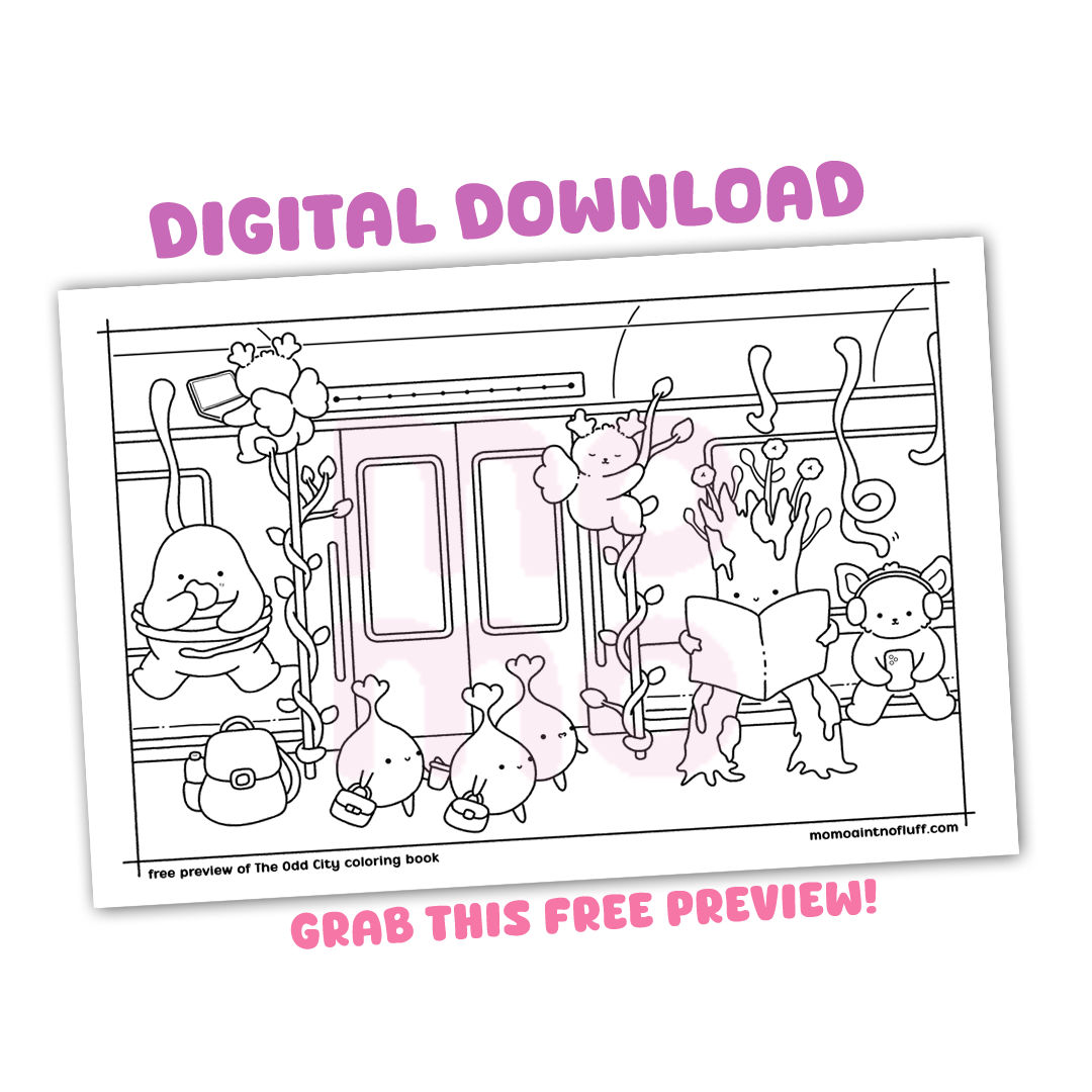 Metro Train • free coloring page