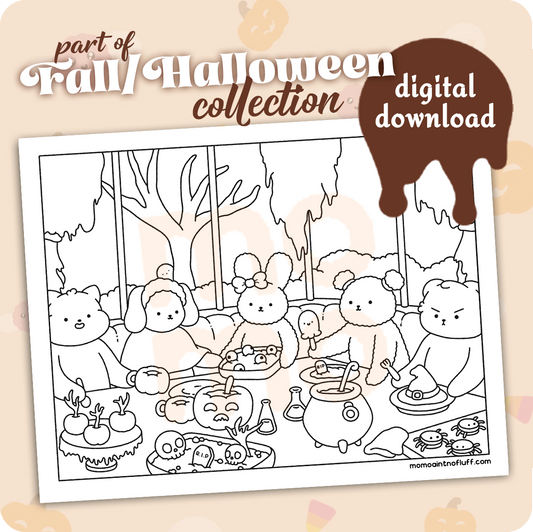 the gathering • coloring page