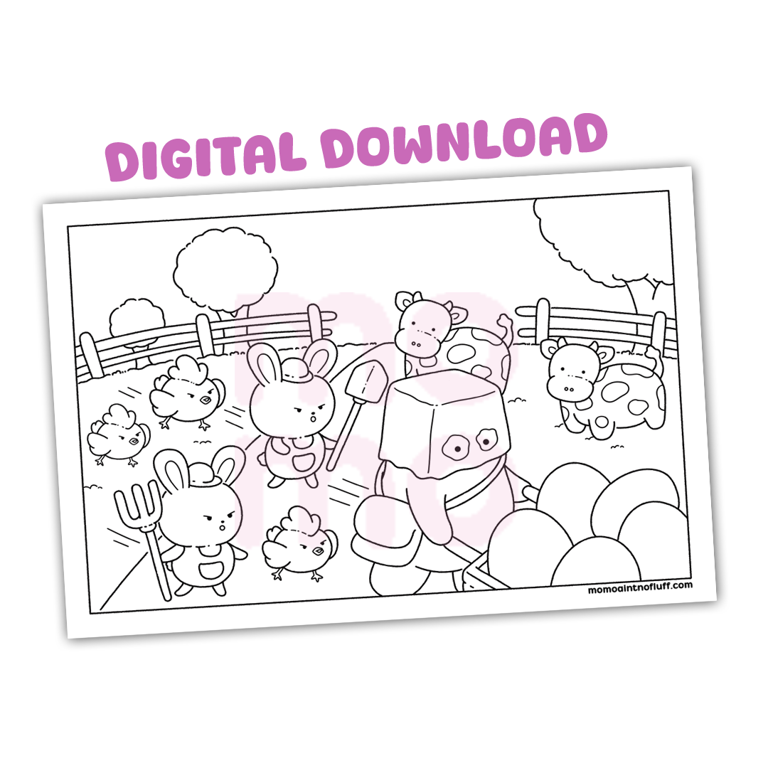 the Egg Thief • coloring page