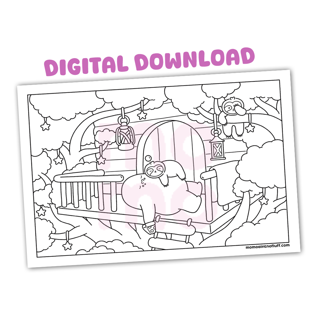 Tree House • coloring page