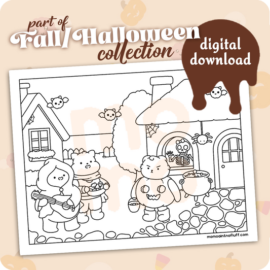 trick or trick • coloring page